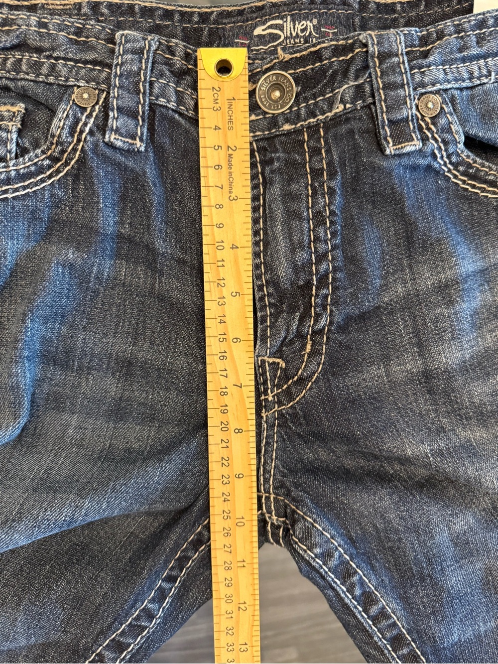 Silver Jeans Men’s Dark Blue Straight Leg Jeans - Picture 8 of 11